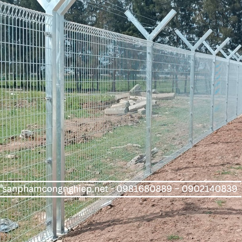 hàng rào lưới sắt gấp tam giác mạ kẽm